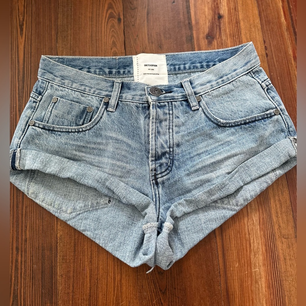 One Teaspoon Bandits Low Waist Denim Shorts